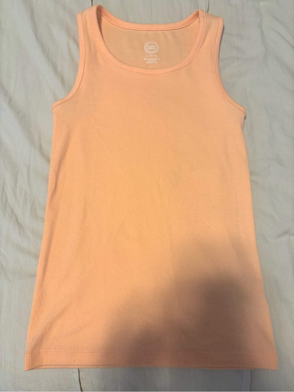 Girls size large Peach Ribbed Tank Top